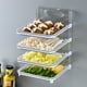 thumbnail image 1 of 1pc Foldable Side Dish Tray, Wall Mounted Kitchen Storage Rack, Vegetables Fruit Prepare Plate Hot Pot Dish Holder Tray Table Dish Organizer, Space Saver, Kitchen Accessories, 1 of 2