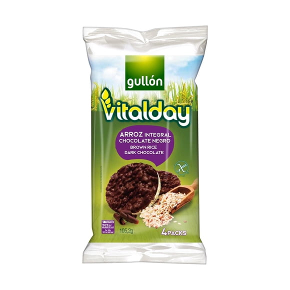 Tortita de arroz dark chocolate vitalday, 105 g