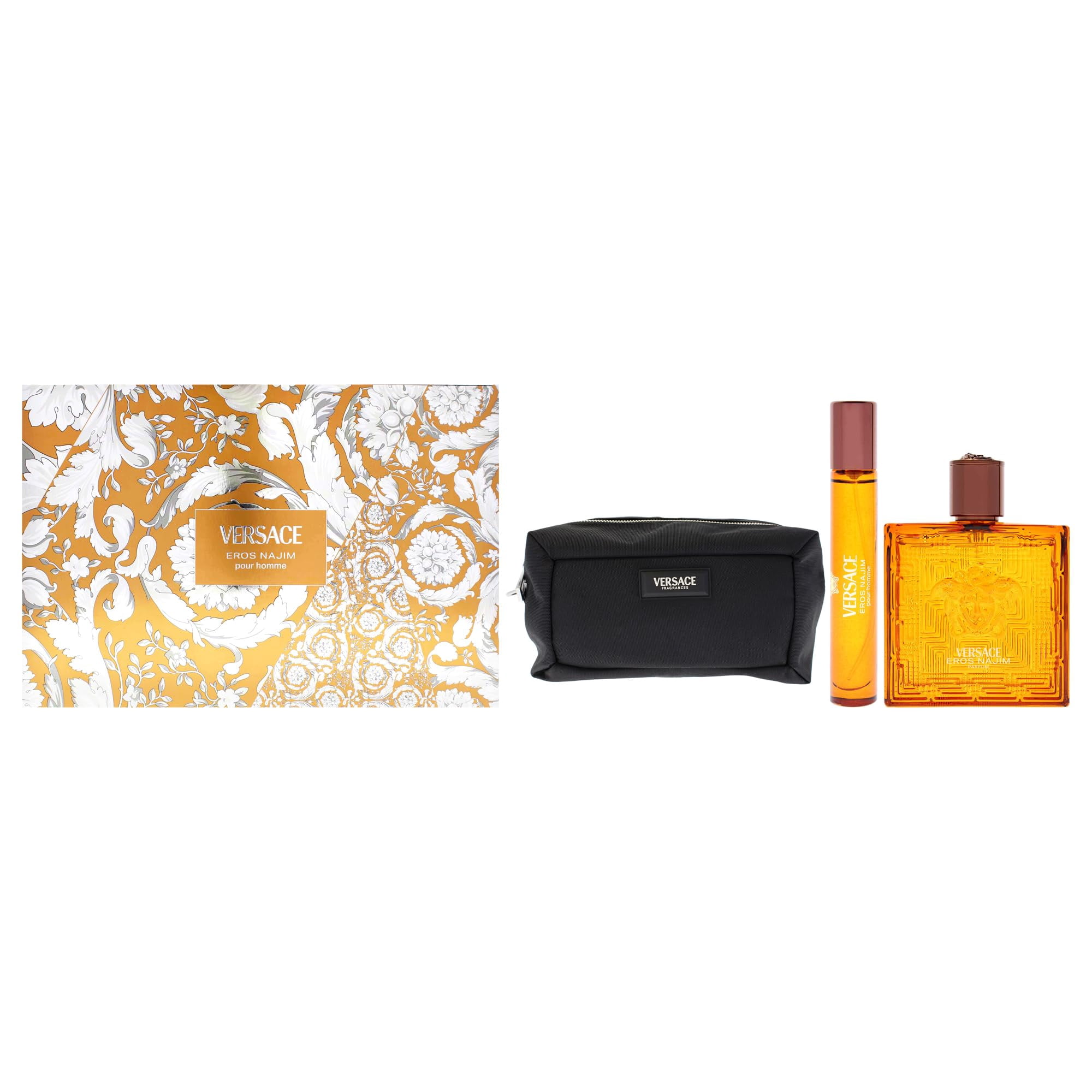 Set De Regalo De Perfume Versace Eros Najim Para Hombre 100 Ml + Mini