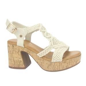 Sandalia Chalada Mujer Wike-1 Beige Plataforma