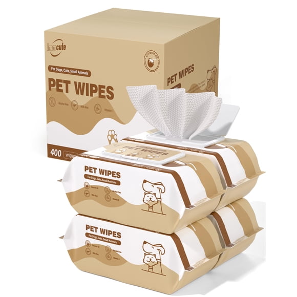 Toallitas para perros IMMCUTE Coconut Oil 400 para patas y glúteos