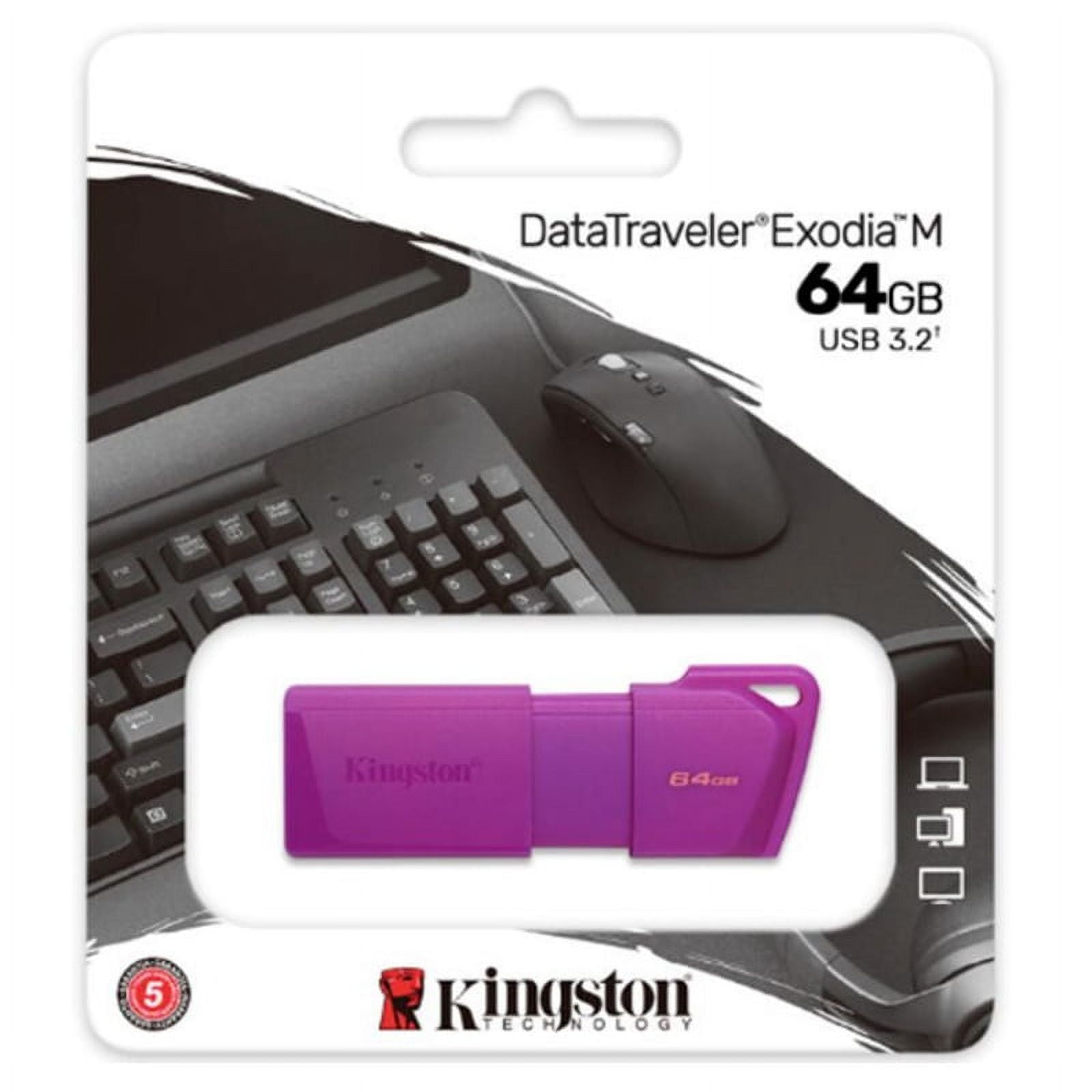 Pendrive Kingston Usb 3.2 64gb Morado Dtxm Neon