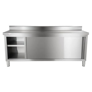 Prochef - Mesón Mural Cerrado Acero Inoxidable 180X60 Cm