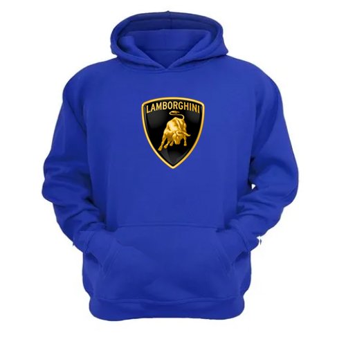 Genérico - Polerón Canguro Lamborguini Azul Talla M Unisex
