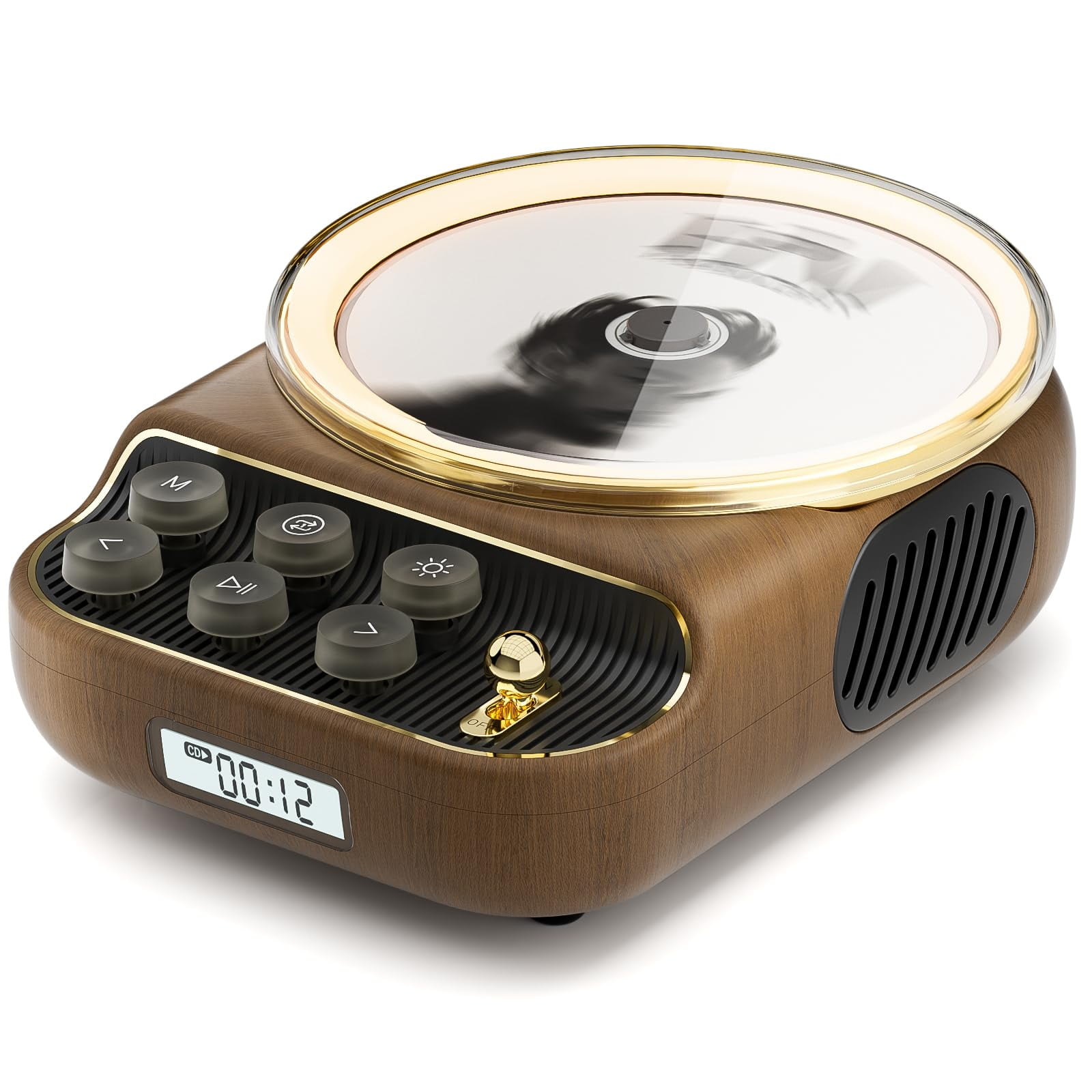 Freefish - Reproductor De Cd Portátil K_8 Con Altavoz Bluetooth Y Radio Fm