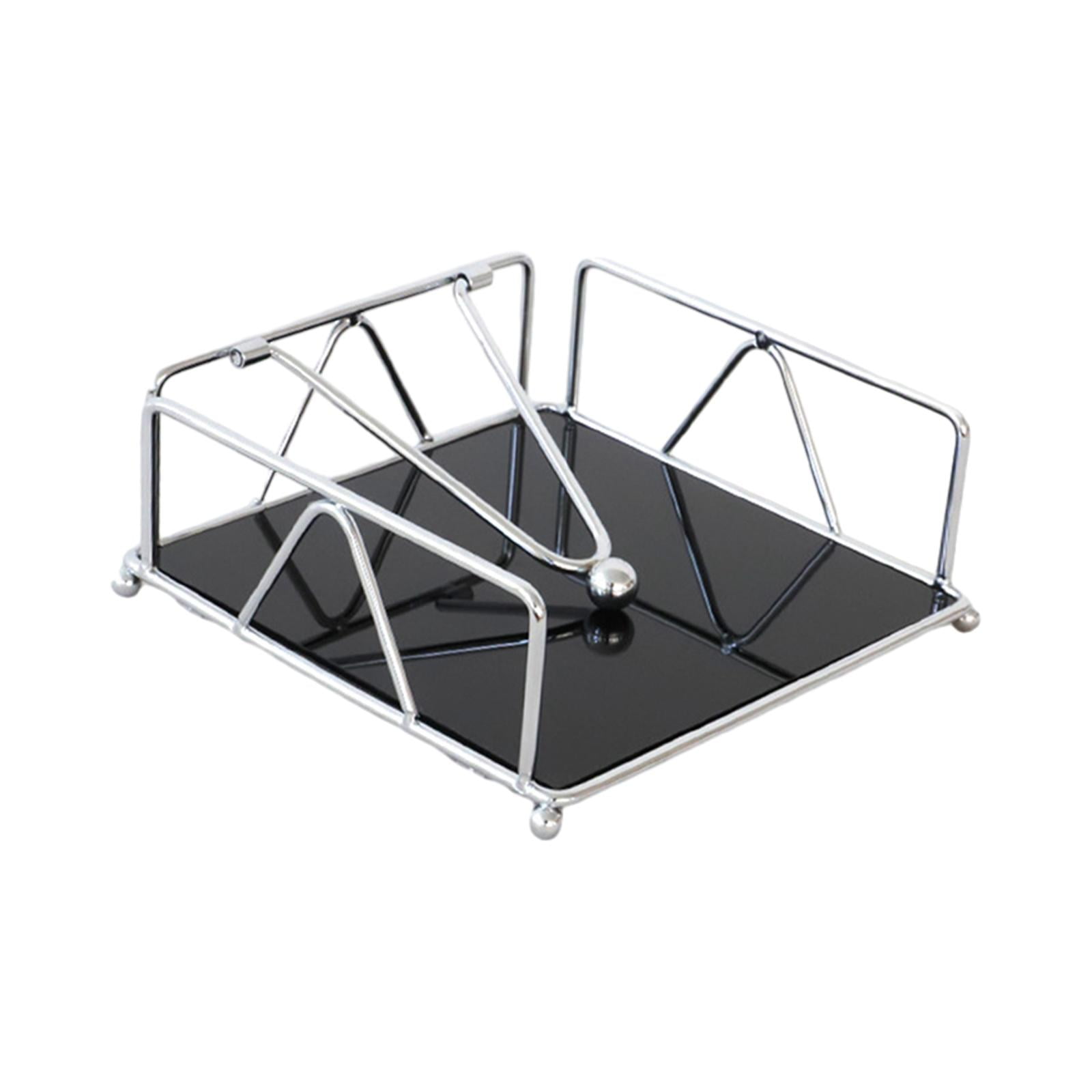 Bothyi - Servilletero Plano Para Mesa, Organizador De Almacenamiento Para Mesa De Café, Cocina, Argent