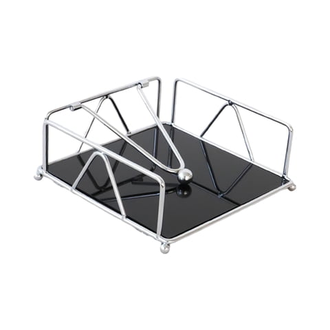 Bothyi - Servilletero Plano Para Mesa, Organizador De Almacenamiento Para Mesa De Café, Cocina, Argent