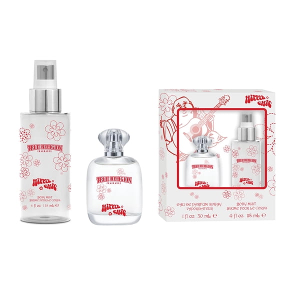 Set de regalo de perfume True Religion Hippie Chic EDP de 30 ml y bruma corporal de 120 ml