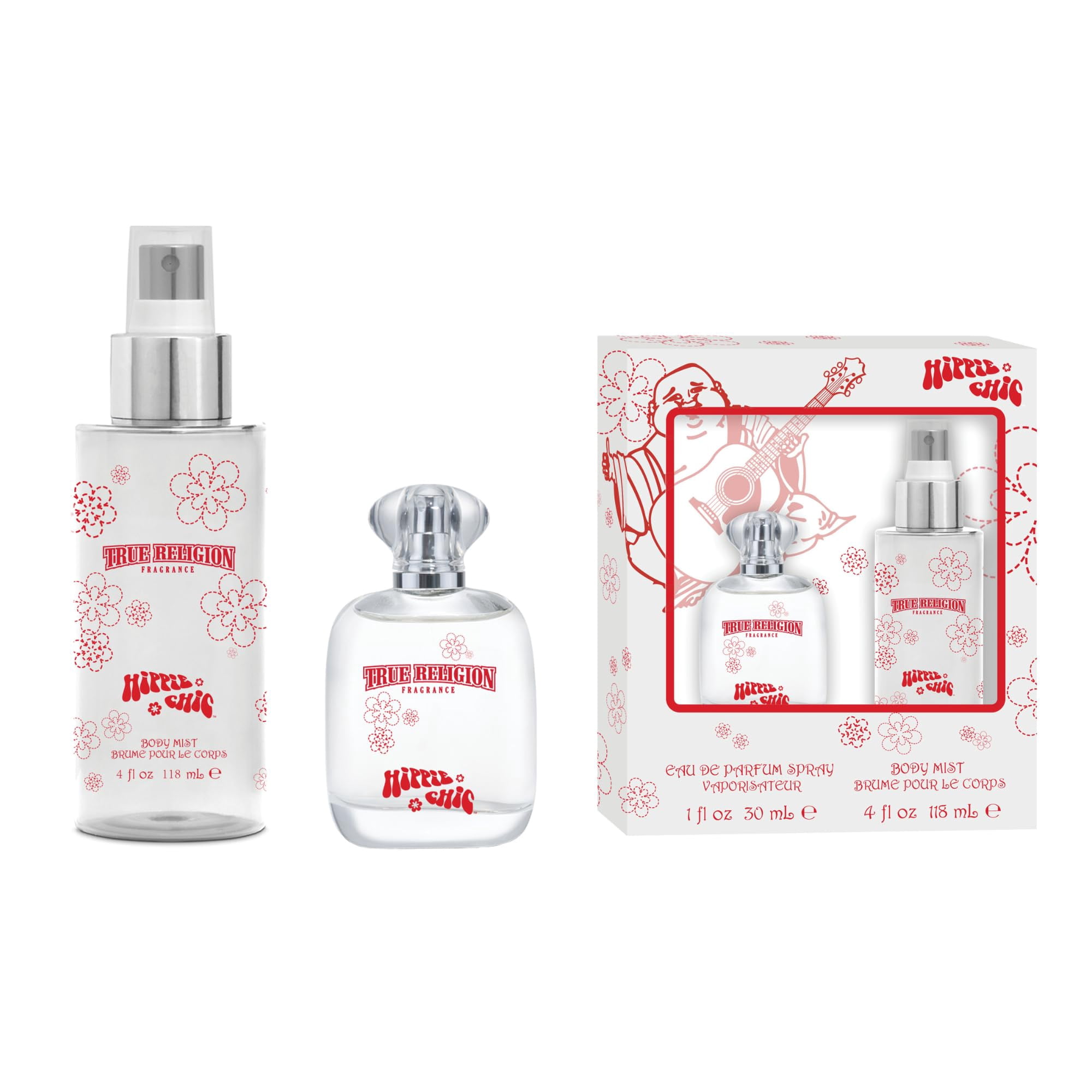 Set De Regalo De Perfume True Religion Hippie Chic Edp De 30 Ml Y Bruma Corporal De 120 Ml