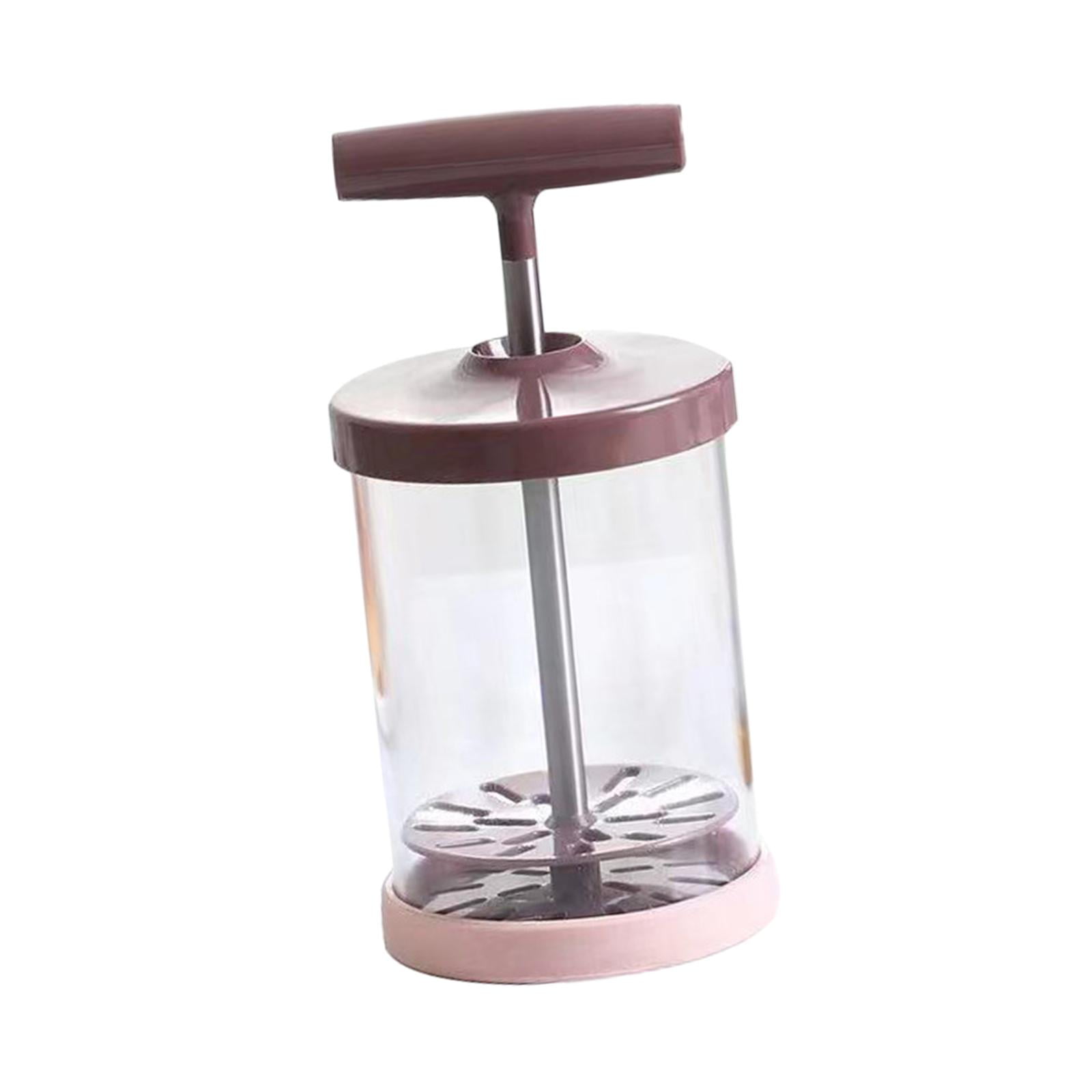 Magideal - Espumador De Bomba Manual, Máquina Para Hacer Crema, Batidora De Huevos, Dispensador Profesional De Crema Batida De Bricolaje Para Bebidas Espumosas D Rosa