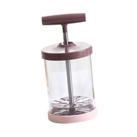 Magideal - Espumador De Bomba Manual, Máquina Para Hacer Crema, Batidora De Huevos, Dispensador Profesional De Crema Batida De Bricolaje Para Bebidas Espumosas D Rosa