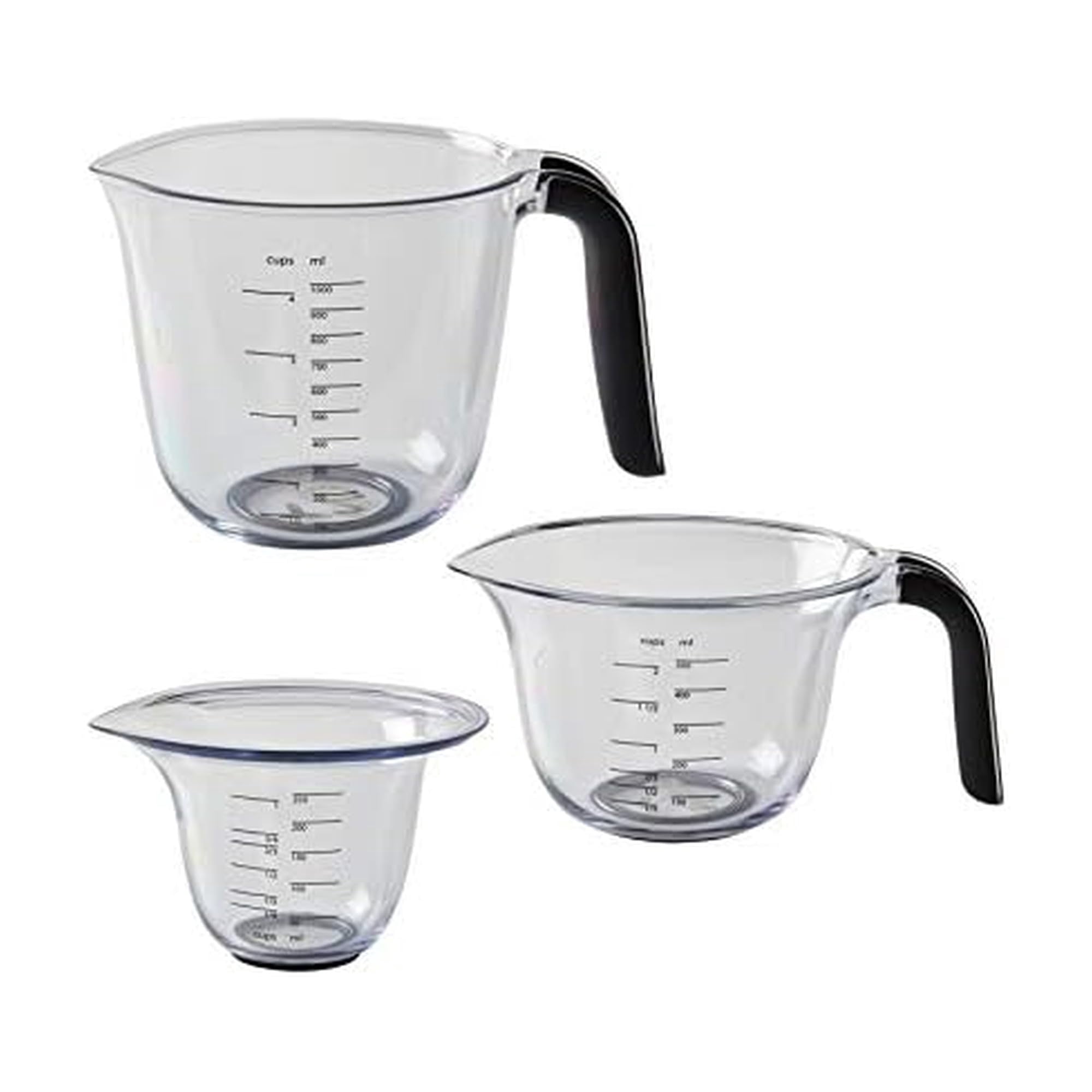 Jarras Medidoras Kitchenaid Kq298osoba Gourmet, Juego De 3 Unidades, Ónix
