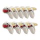 thumbnail image 2 of 9x Shark Golf Iron Head Fundas Cuero PU Golf Club Headcovers Blanco, 2 of 5