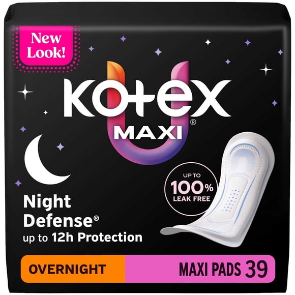 Toallas Kotex Maxi Overnight 39 Unidades Protección