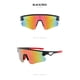 thumbnail image 4 of POLASUP GAFAS LENTES DE SOL Gafas de sol deportivas con lentes iridiscentes rojo-naranja y montura negra con detalles rojos. Diseño aerodinámico, protección UV 400. Ideales para ciclismo, 4 of 6