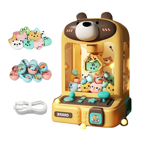 Máquina de juego de garra Mini máquinas expendedoras de juguete interior Arcade juego de garra juguetes pequeños electrónicos máquina de muñecas para Oso 20 muñecas
