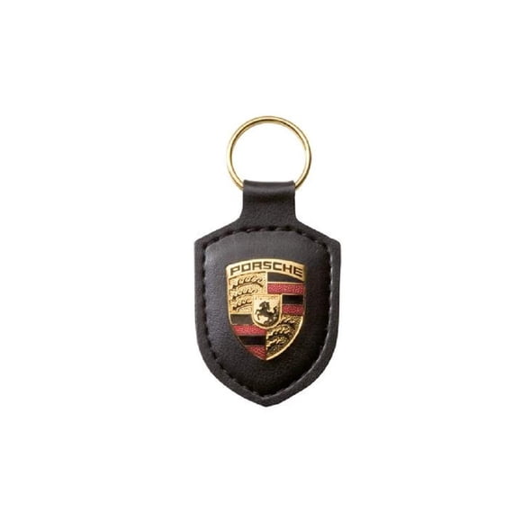 Llavero Porsche Crest Negro Genuino Vollrath