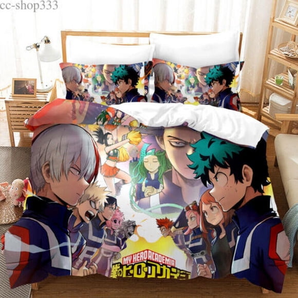 My Hero Academia C Quilt Duvet Cover Set Home Textiles Bedspread Children Kids3-Piece Bedding Set