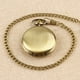 thumbnail image 3 of Reloj de bolsillo Alwesam Bronze de cuarzo liso con cadena de 37 cm, 3 of 7