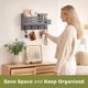 thumbnail image 2 of Key Holder Wall Mount, Wooden Key and Mail Organizer, Gray, 2 of 3