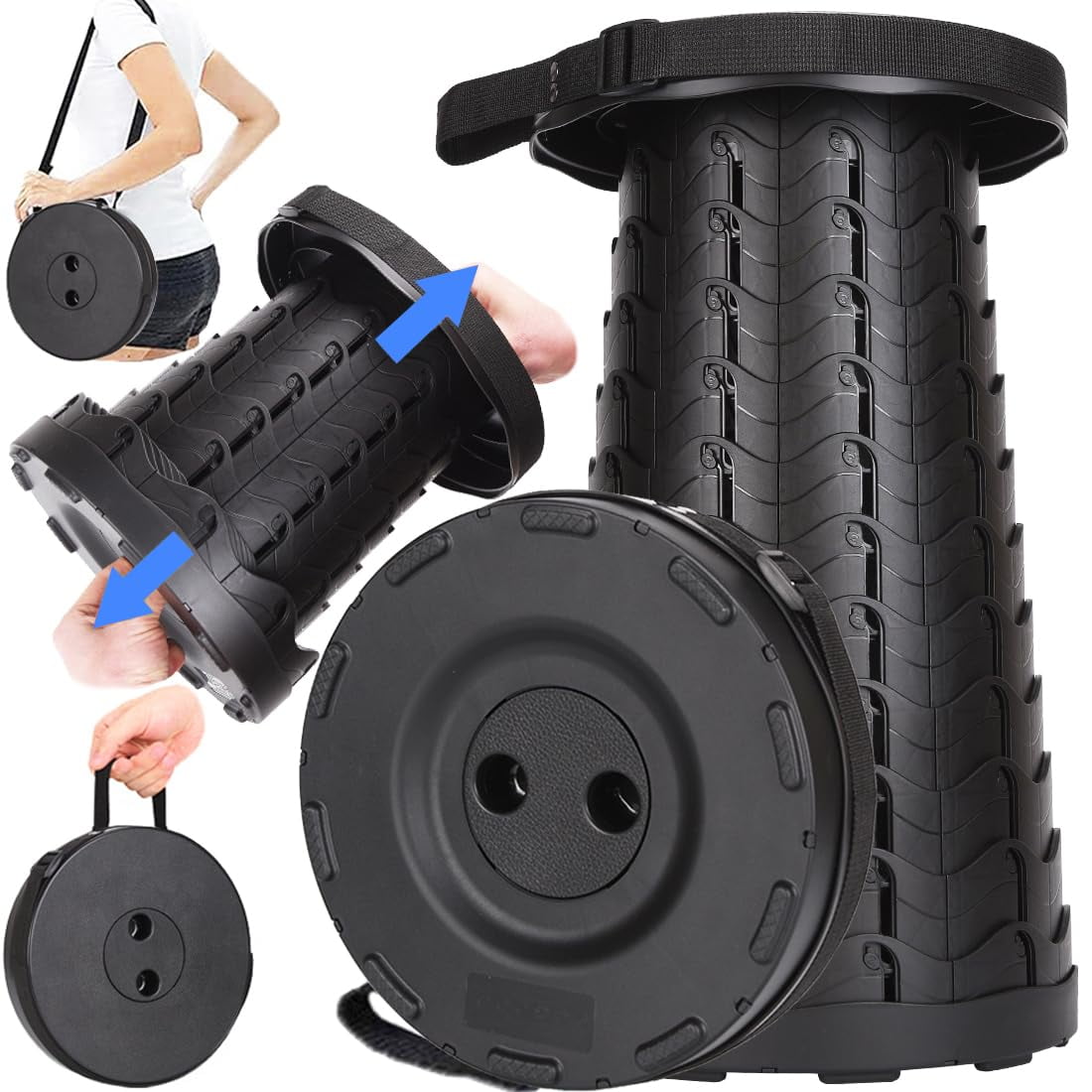 Taburete Plegable Fishboy Mejorado, Plegable, 180 Kg De Capacidad