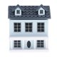 thumbnail image 1 of 1/12 Casa de Mu?ecas Miniaturas Villla House Model Toy Decoration Accesorio Azul, 1 of 3