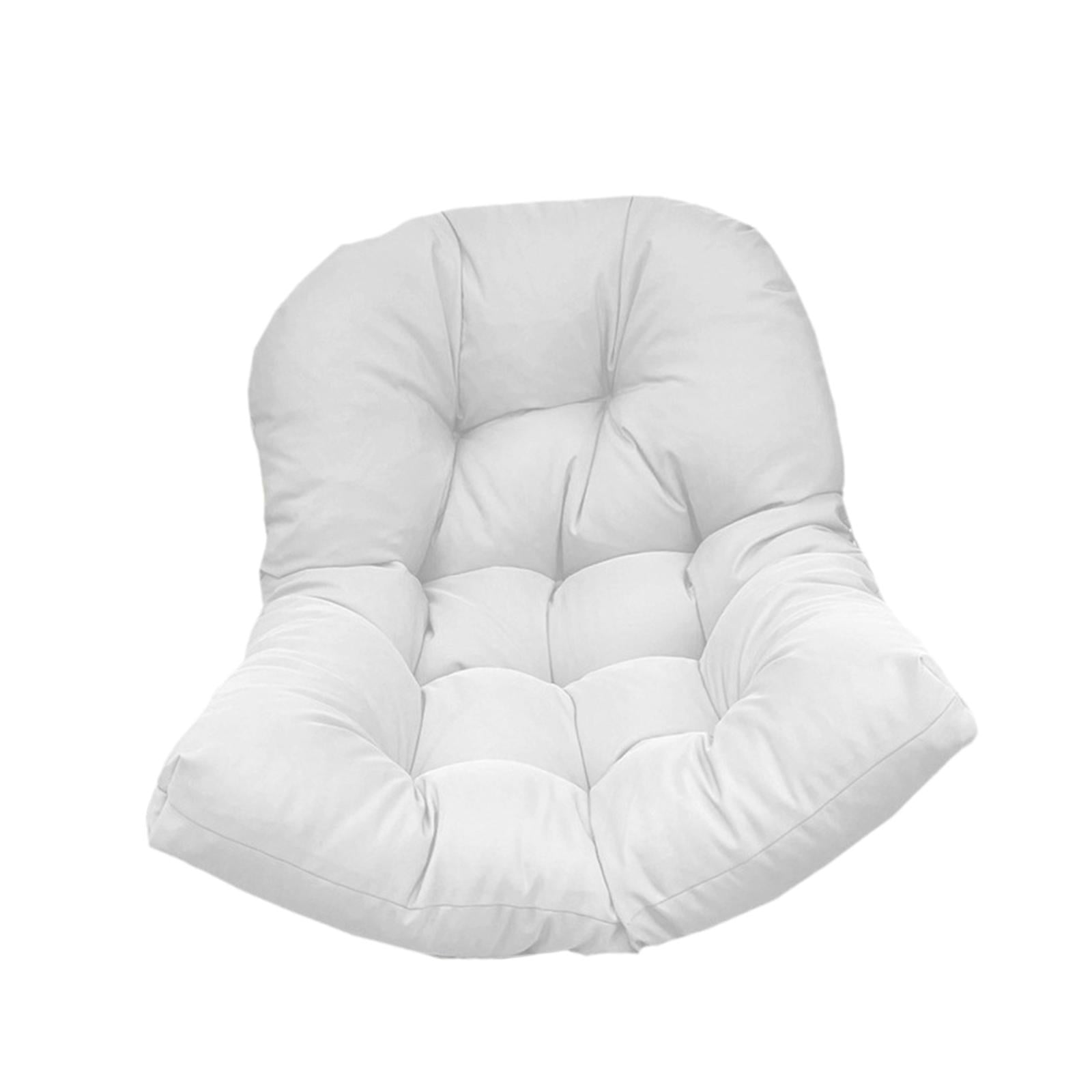 Ioensy - Cojín Colgante Para Respaldo De Silla Tipo Huevo, Decoración Suave Para Silla De Jardín, 120 X 80 Cm, Color Blanco