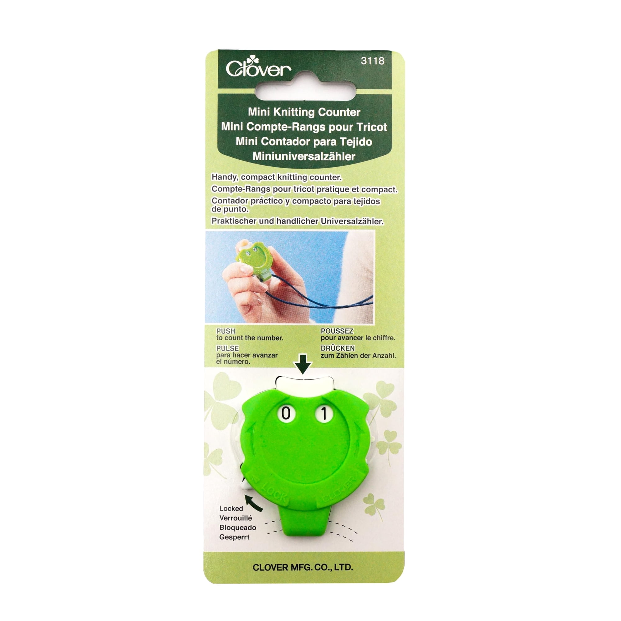 Colgante Stitch Counter Clover, Estilo Mini Kacha-kacha