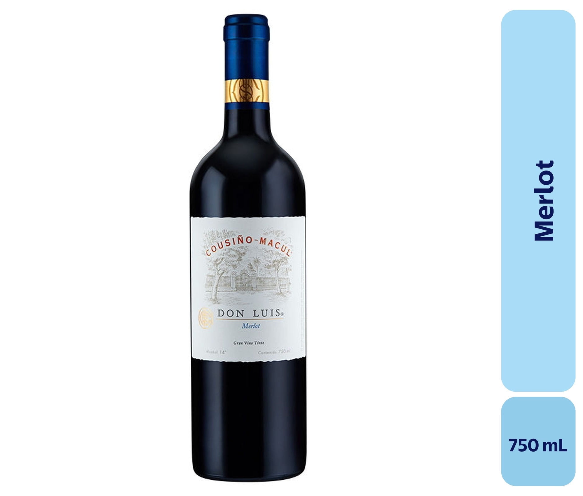 Vino Merlot Botella 750 mL Cousino Macul
