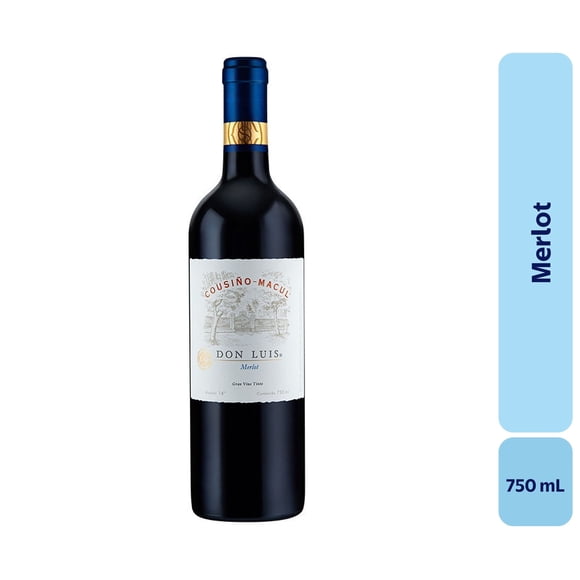Vino Merlot Botella, 750 mL