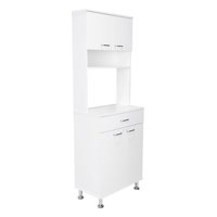 Fmfurniture - Mueble Microondas 4 Puertas 1 Cajon Fm-012B Blanco