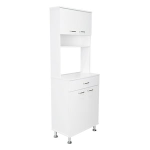 Fmfurniture - Mueble Microondas 4 Puertas 1 Cajon Fm-012B Blanco