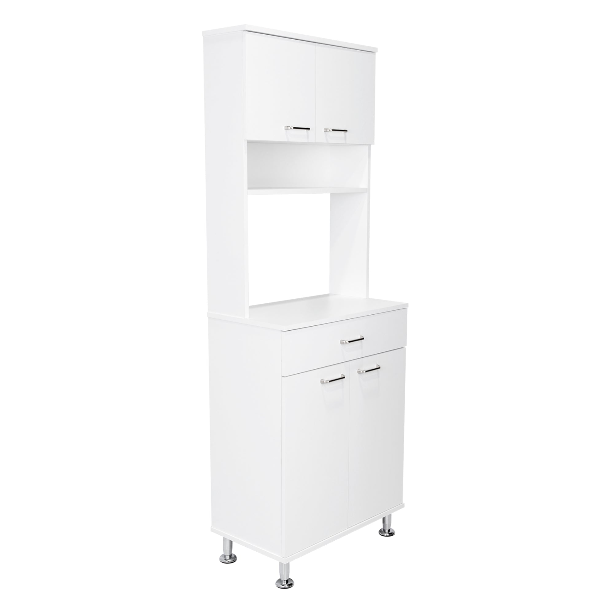 Fmfurniture - Mueble Microondas 4 Puertas 1 Cajon Fm-012b Blanco