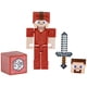 thumbnail image 1 of Figura de acción Mattel Minecraft Earth Steve de 8 cm en piel roja, 1 of 6