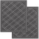 thumbnail image 1 of Alfombra SlipToGrip 107x89 cm Gris, paquete de 2 a cuadros, 1 of 7