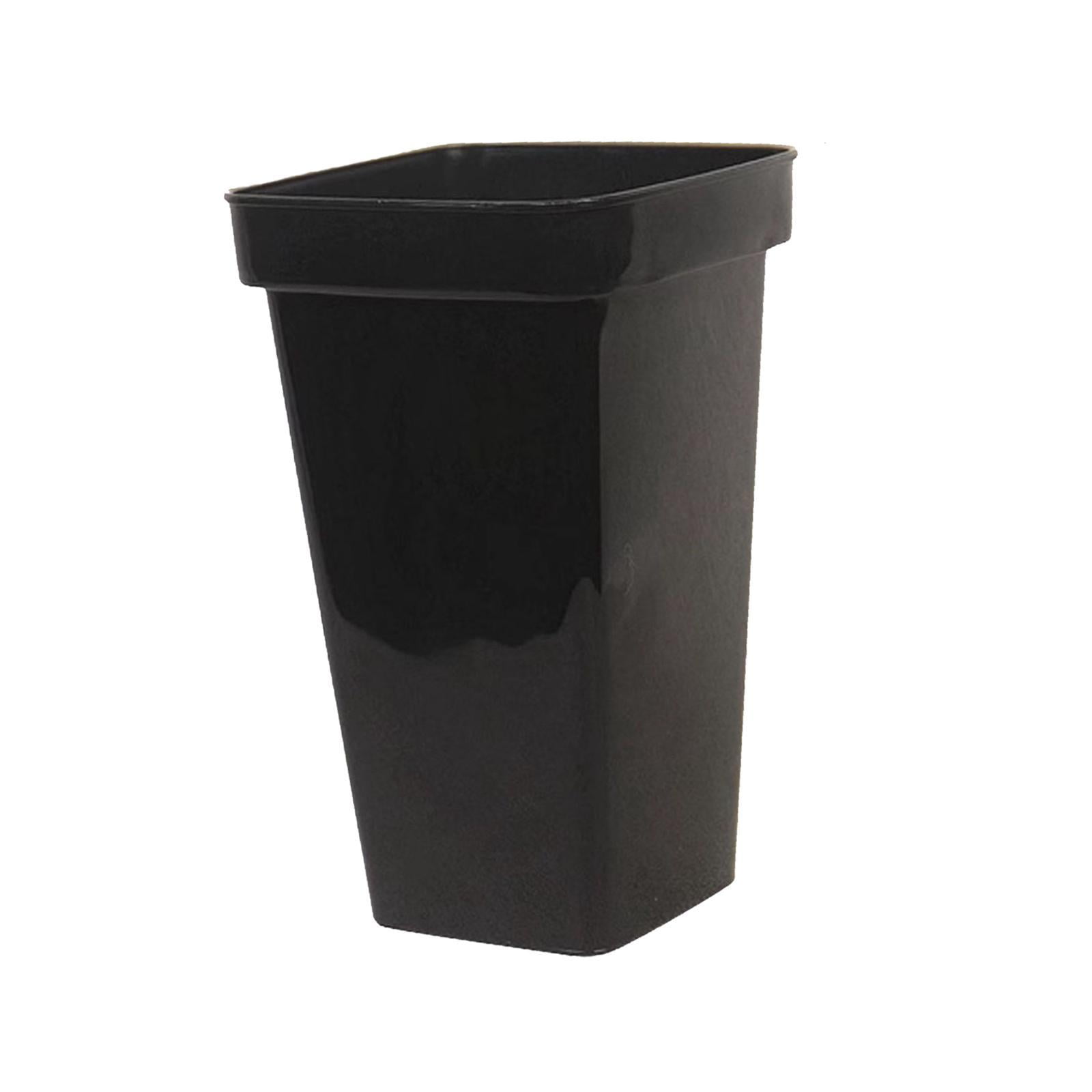 Bothyi - Jarrón Cuadrado De Plástico Con Forma De Cubo Para Flores, Moderno, Ligero Y Versátil, Color Negro, Talla S