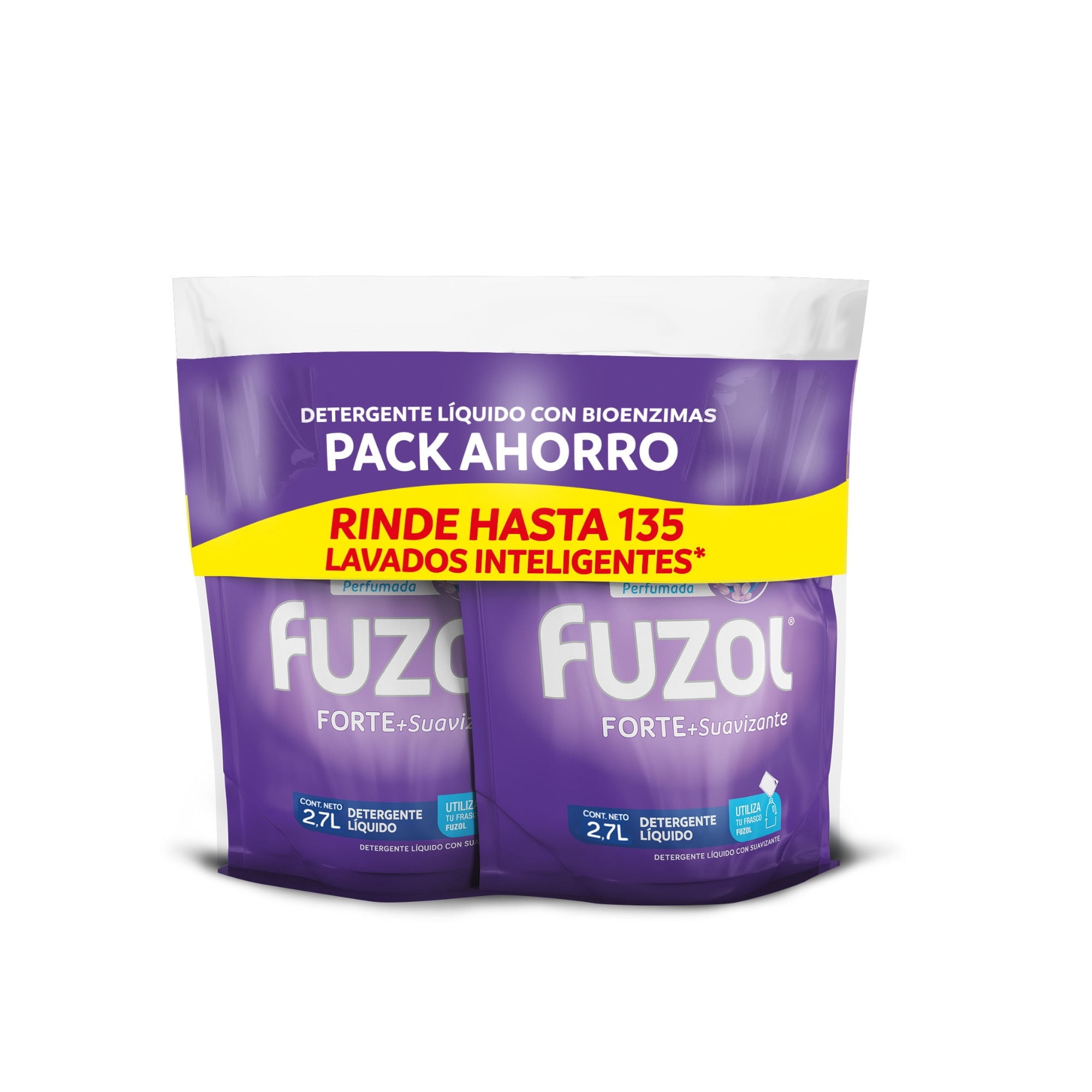 Detergente Líquido Forte Con Suavizante Doypack Pack L ml Fuzol
