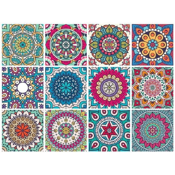Azulejo autoadhesivo transparentes 15x15 Mandala