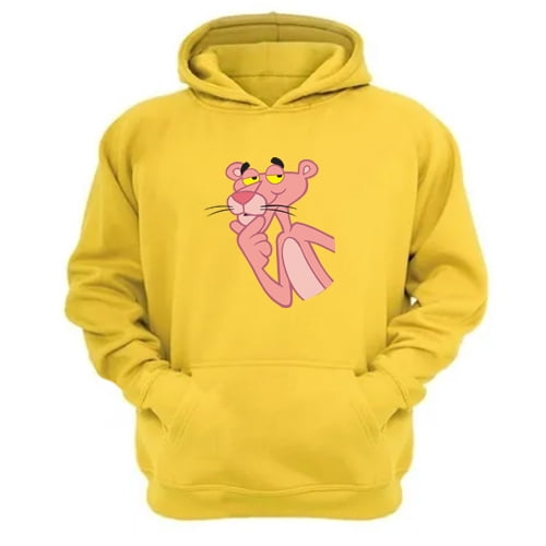 Genérico - Polerón Canguro La Pantera Rosa Amarillo Talla L Unisex