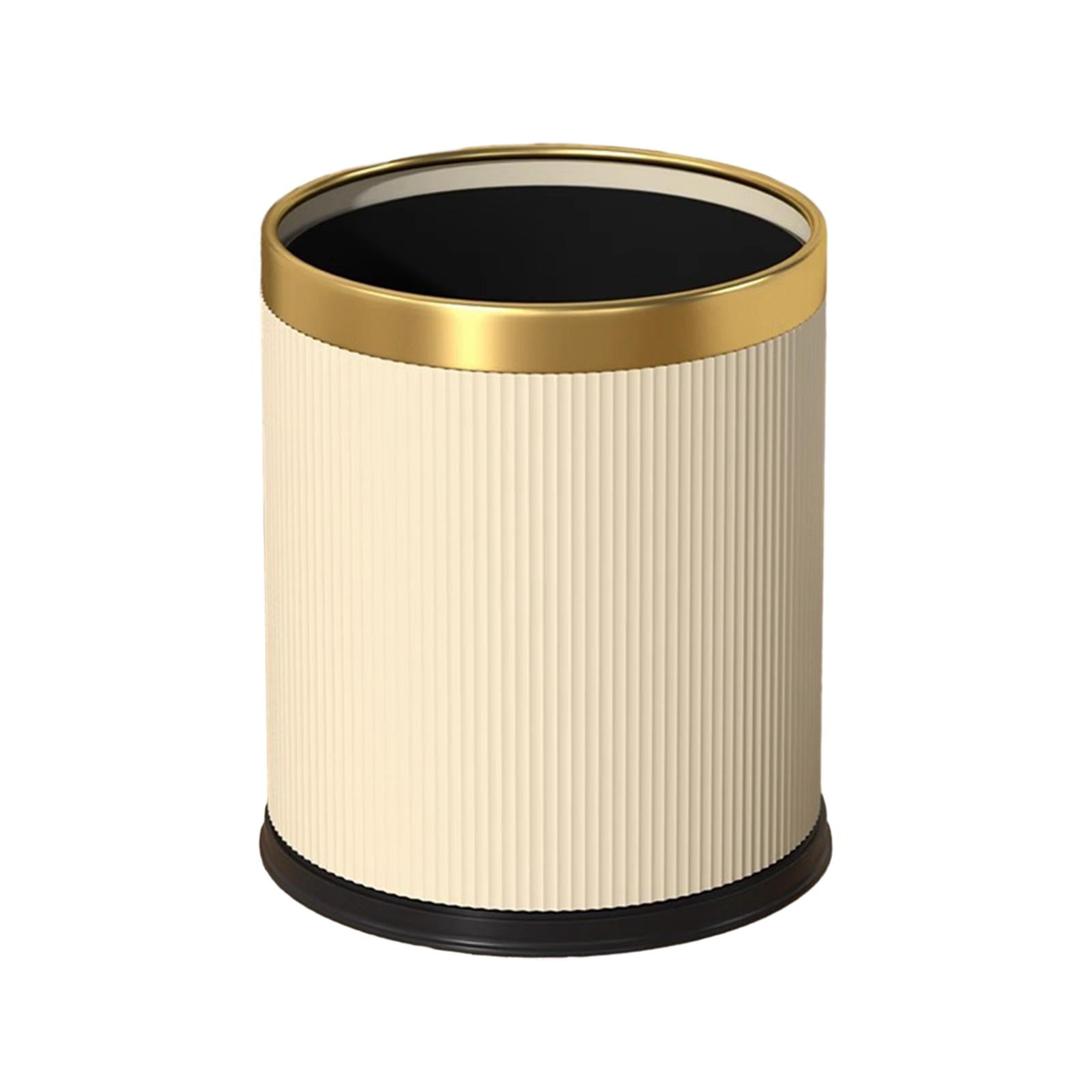 Magideal - Bote De Basura Con Tapa Abierta, Bote De Basura De Cocina, Bote De Basura Versátil, Liviano Y Rústico, Bote De Basura Para Apartamento Y Sala De Estar Amarillo