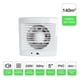 thumbnail image 2 of Extractor De Aire 5 Pulgadas Drl Cuadrado Baño Cocina Sec Blanco, 2 of 10