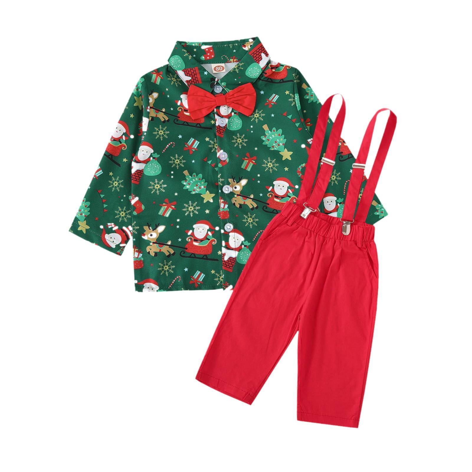 Bothyi - Disfraz De Navidad Con Pajarita, Trajes De Caballero Para Niños, Espectáculo En El Escenario, Tirantes Con Clip