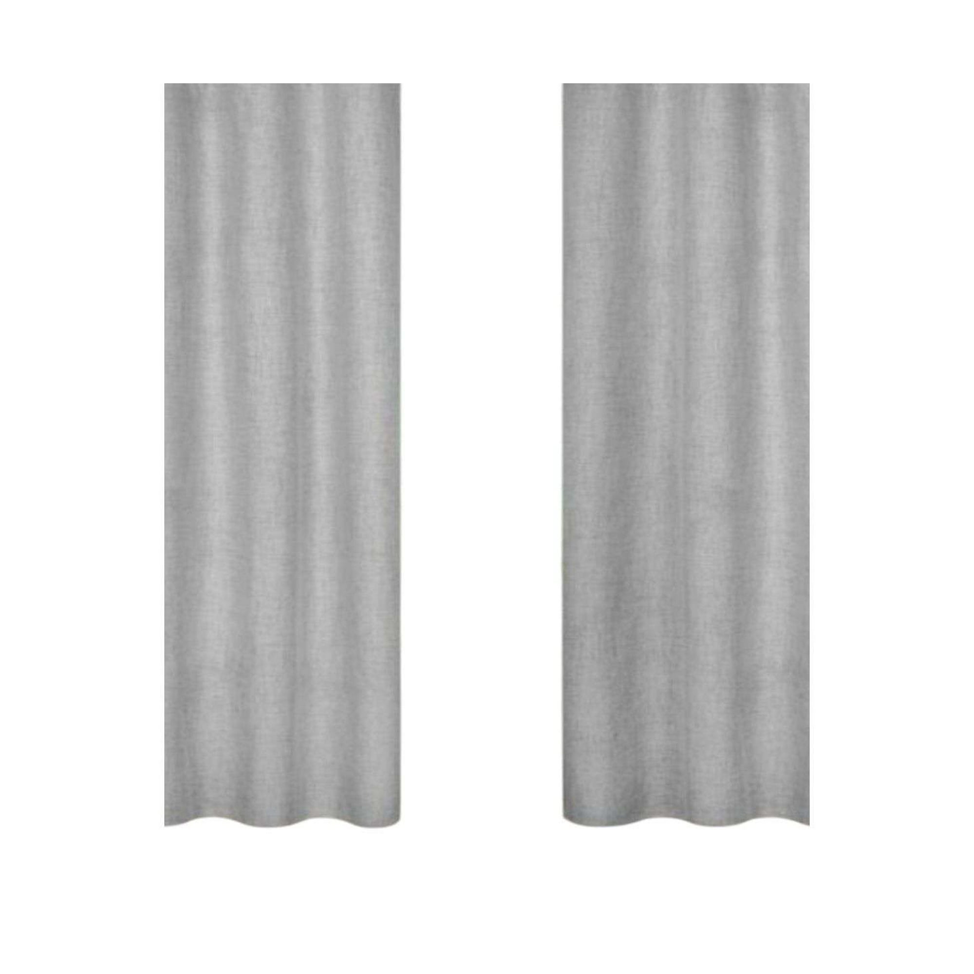 Oem - Cortina Lino 2 Paños Cortina 8 Anillos Deco 70x150cm 2