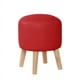 thumbnail image 1 of Pouf Nantes Pu Rojo, 1 of 3