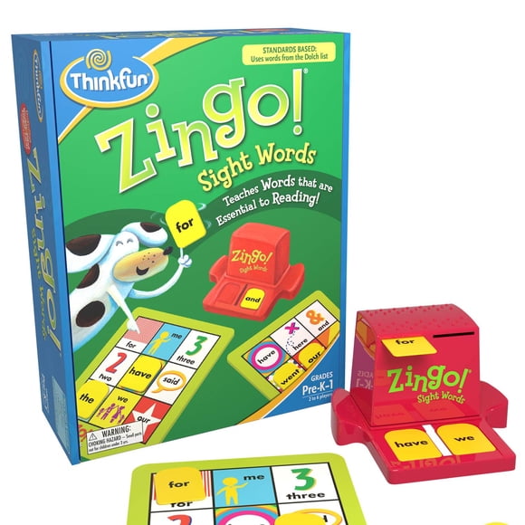 Juego educativo ThinkFun Zingo Sight Words de preescolar a segundo grado