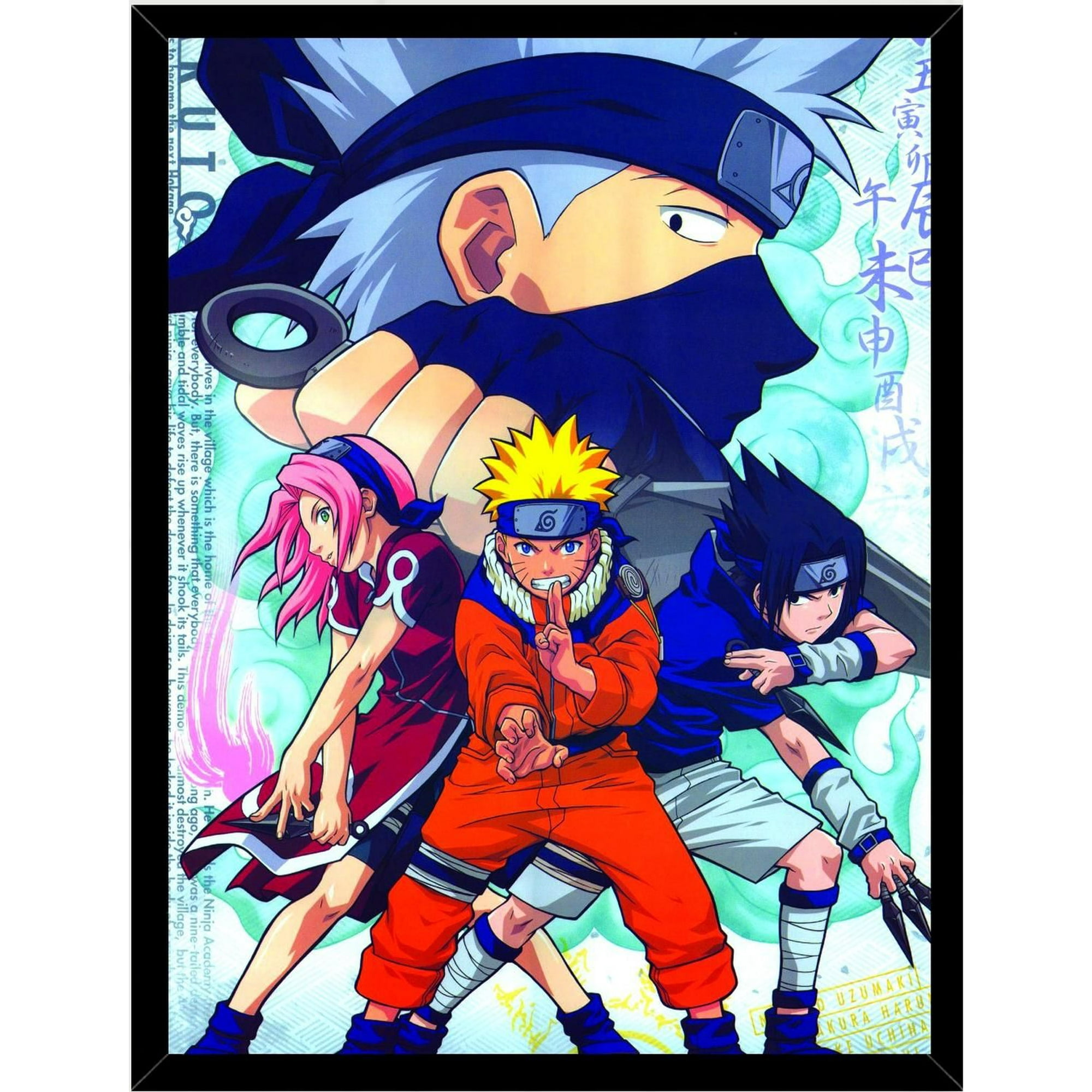 Genérico - Cuadro Decorativo Equipo Naruto Shippuden Medidas 30x40 Cm