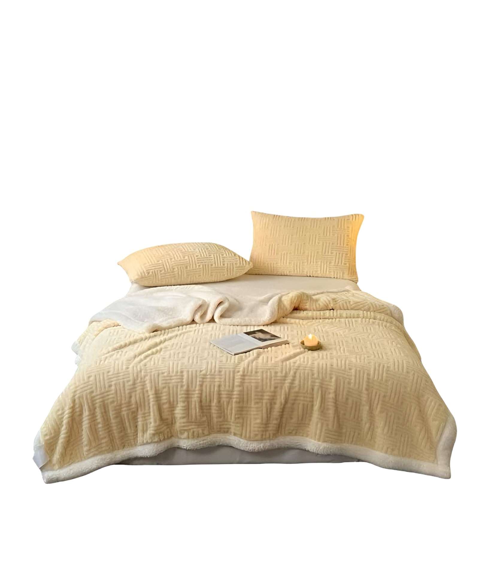 Parati - Frazada Manta Con Chiporro 2 Plaza Amarillo