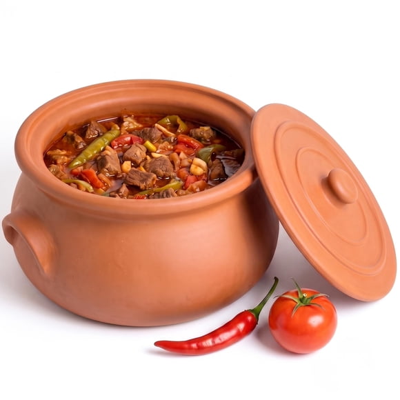 Cazuela Hakan de 4,7 L de terracota con tapa