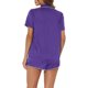 thumbnail image 3 of INSPIRE CHIC Conjunto de Pijama de Satén para Mujer Regreso a Clases Suave Manga Corta con Botones Ropa de Dormir con Bolsillo en el Pecho y Pantalones Cortos para Primavera Verano L Púrpura, 3 of 6