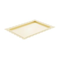 Bothyi - Bandeja De Exhibición De Pastel Bandeja Elegante Rectangular Para Mesa De Café De Escritorio Oro De Cumpleaños